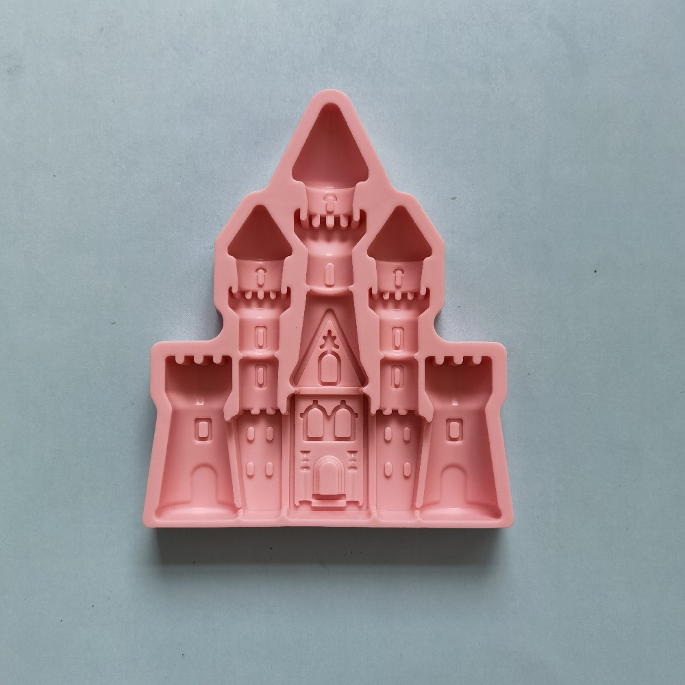 Ejiao Castle 288 Molde de silicona Pudín Molde de postre Decoración de pasteles Utensilios de cocina para hornear
