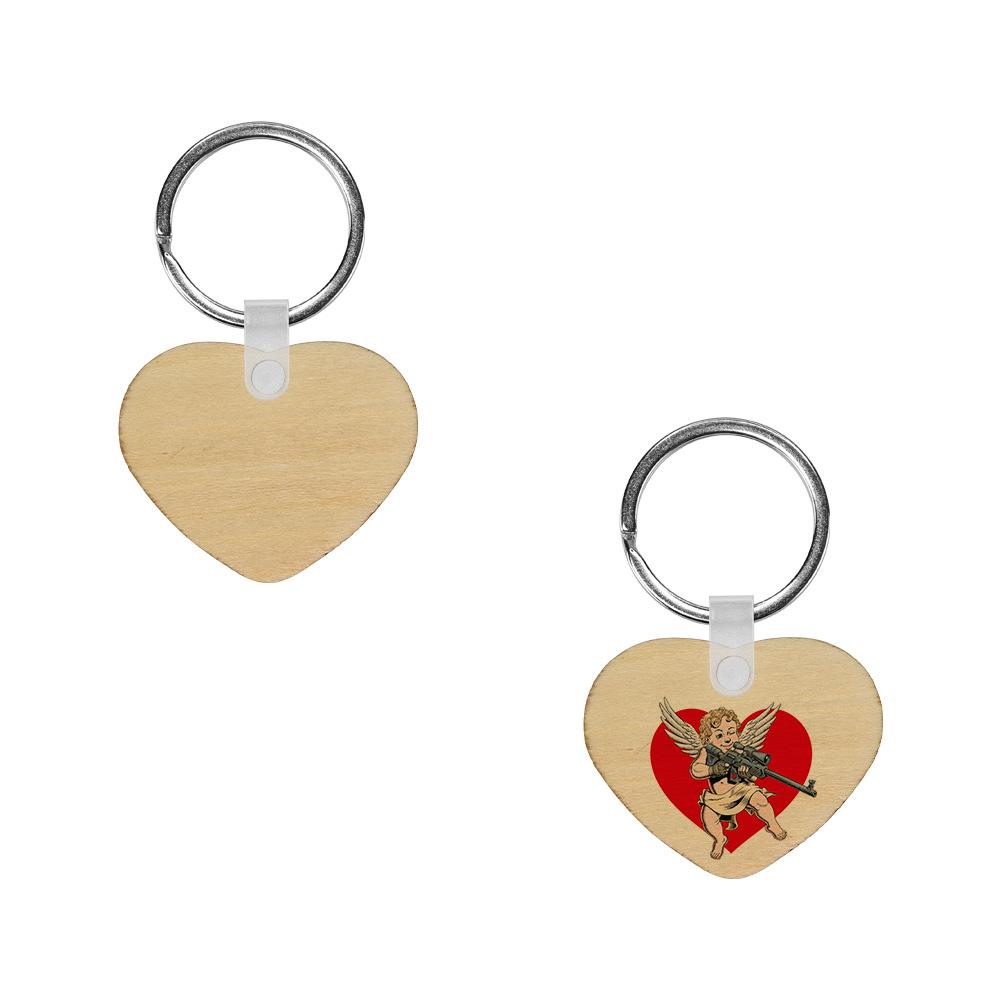 Sublimación llavero de madera contrachapada en blanco bolso de personalidad creativa llavero de joyería al por mayor