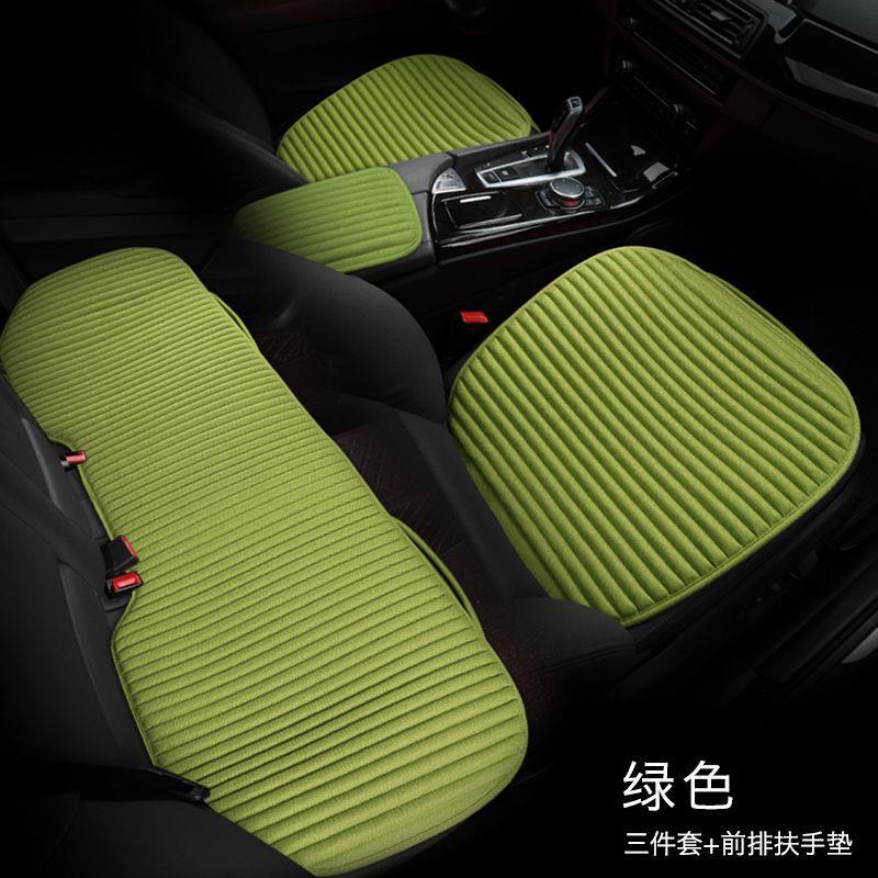 Linen car seat cushion set of three, summer single seat cushion, buckwheat car cushion without backrest, single-piece all-season seat cushion