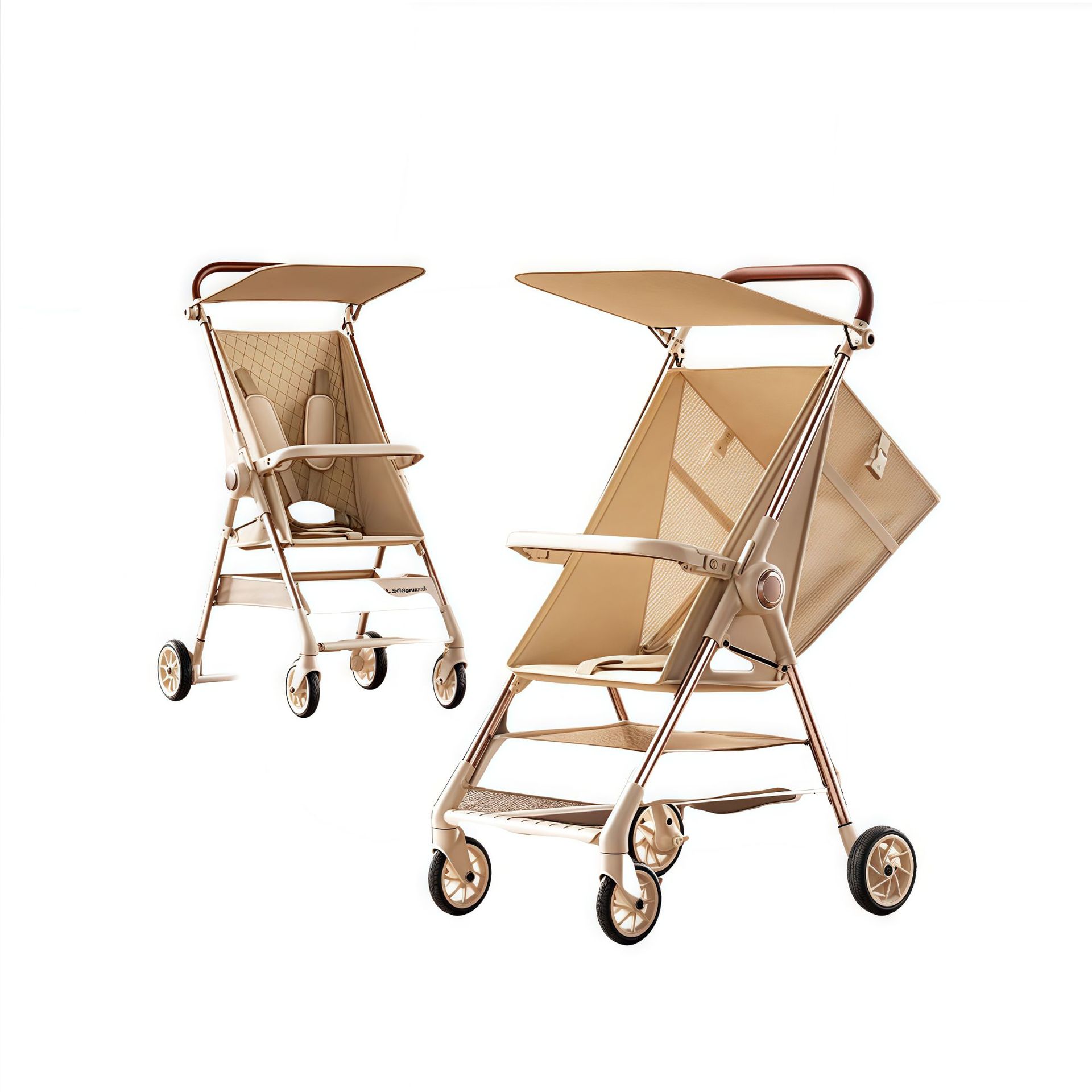 Lightweight Baby Trolley Foldable Outdoor Travel Baby Walking Artifact Big Children Sitting and Lying Baby Walking Pocket Car