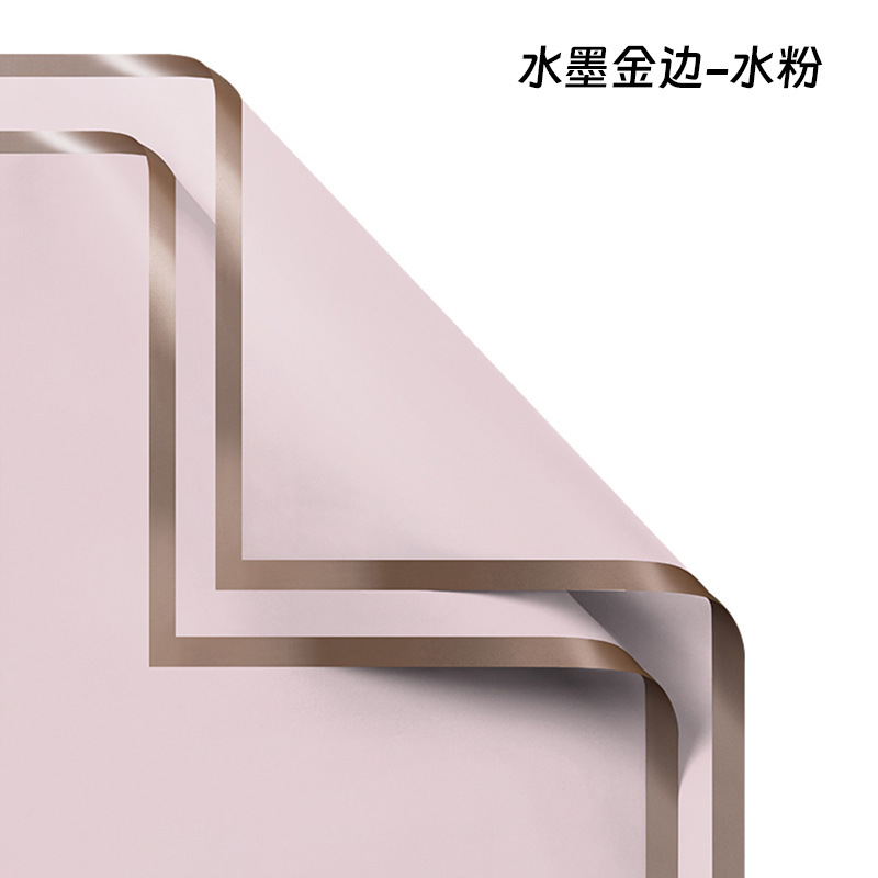 Papel Ouya Papel liso coreano Embalaje de flores Florería impermeable de dos colores Paquete de ramo Papel de flores Papel de regalo Material de embalaje de regalo