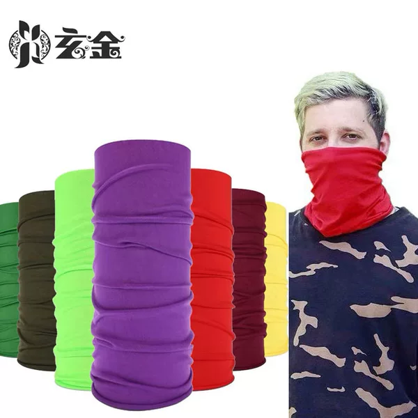 Xuanjin Outdoor Riding Monochrome Plain Solid Color Seamless Headscarf Magic Headscarf Sun Protection and Dustproof Headscarf Mask