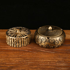 Copper ashtray ornaments for home, personal use, and as gifts; office ashtrays; chess-themed ashtrays; bamboo-section ashtrays