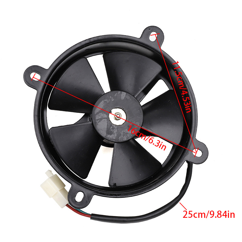 2V Dc Radiator Water Cooling Fan Adapted to 200Cc 250Cc Taotao Atv Go-Kart