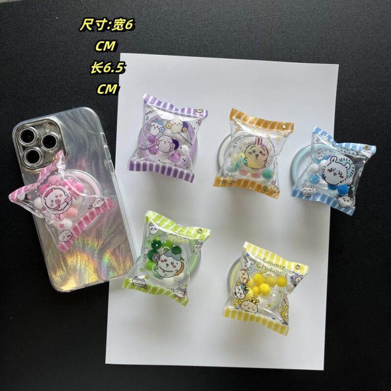 Ji Yi Ka Wa Little Furry Ball Candy Bag 3D Magnetic Stand Airbag Foldable Phone Case Universal Cartoon Dopamine