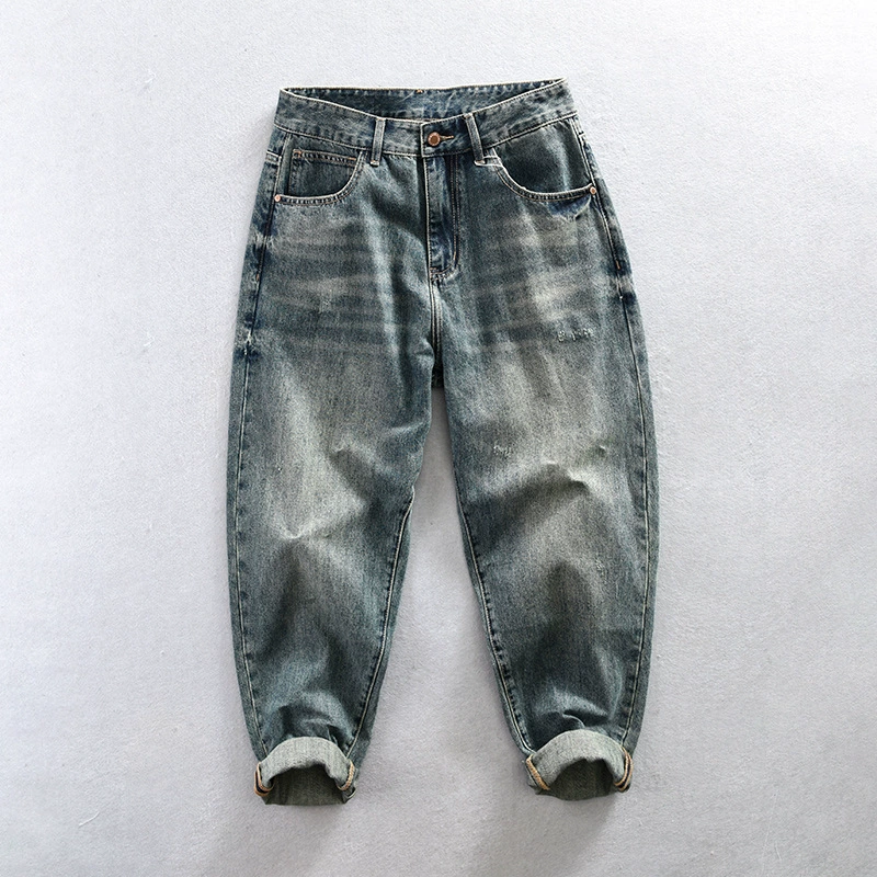 G7167 мужские ретро мойки джинсовые повседневные брюки