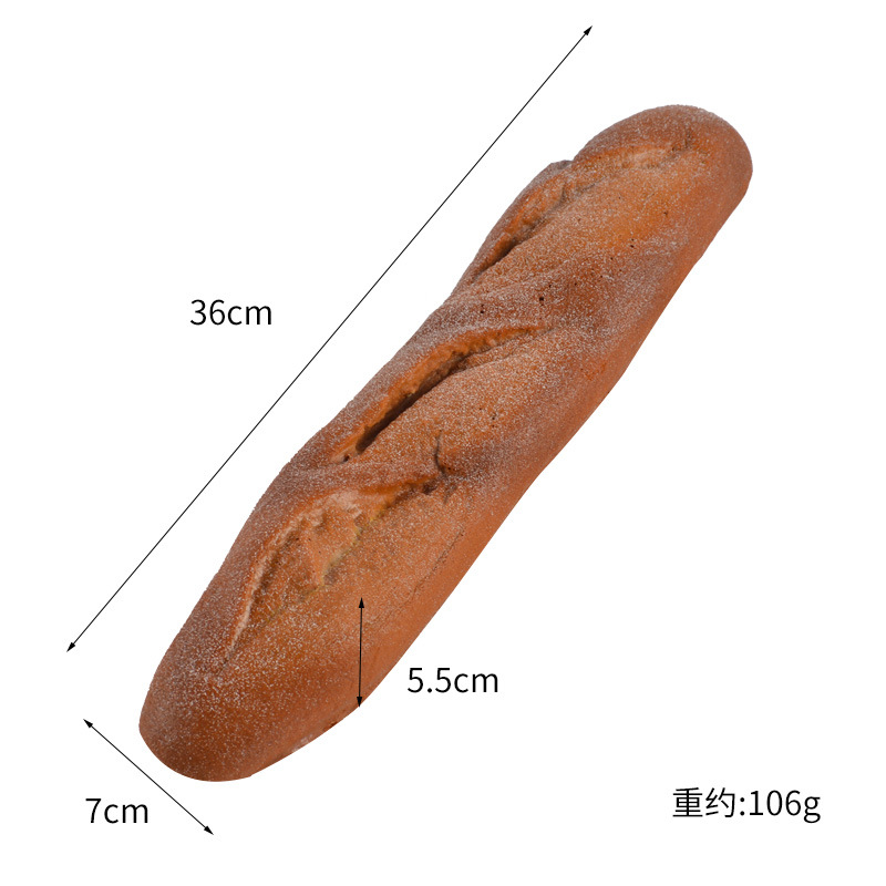 Entrega de una sola pieza PU falso pan decoración de la boda modelo de decoración de la habitación accesorios largo francés palo modelo de simulación de pan