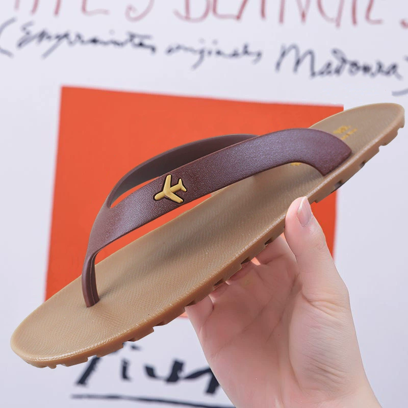 Мужские летние шлепанцы в вьетнамском стиле, резиновые противоскользящие тапочки с защитой от запаха, износостойкая пляжная обувь, уличная обувь, шлепанцы