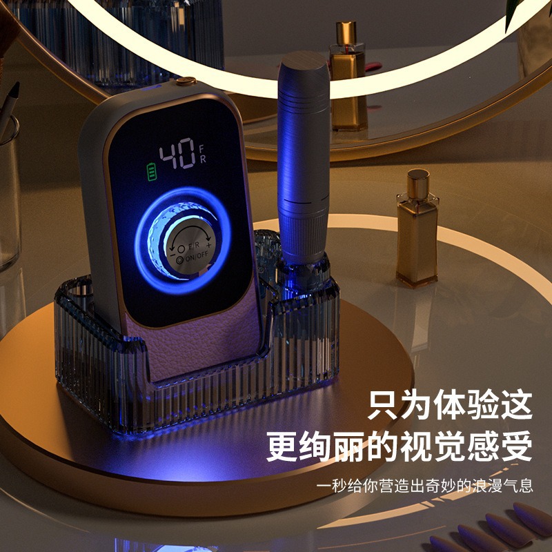 Desmontaje transfronterizo de uñas polidor de uñas integrado almacenamiento portátil de energía de luz de color brillante polidor de uñas profesional