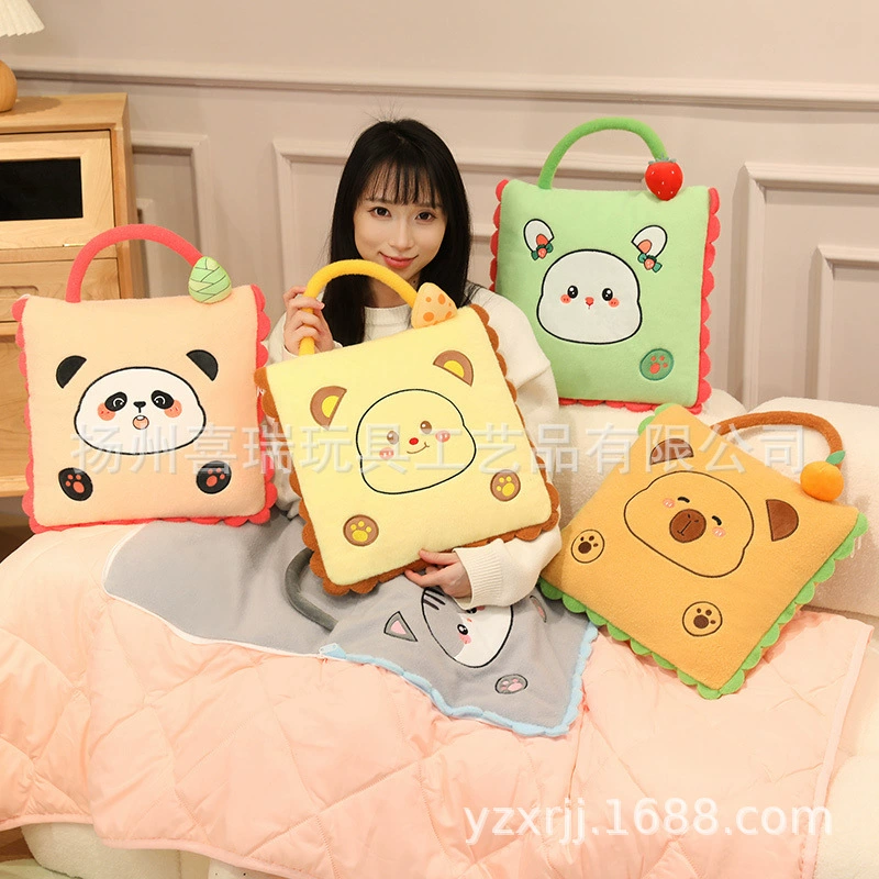 Летняя подушка для сна Одеяло для полудня Подушка для полудня 2-в-1 офис складная подушка для автомобиля