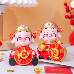 好运财神转发财摆件喜庆财神爷桌面装饰摆件汽车中控装饰礼品解压