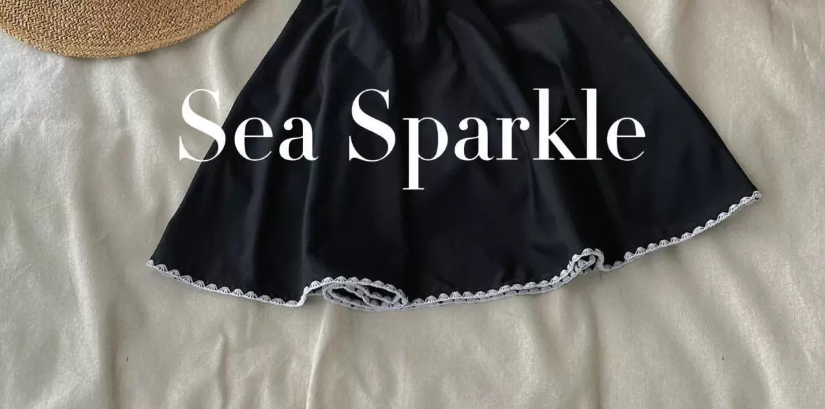 Слитный купальник Sea Sparkle корейского стиля с вышивкой и обтачкой, юбка или цельный, размеры M–XL