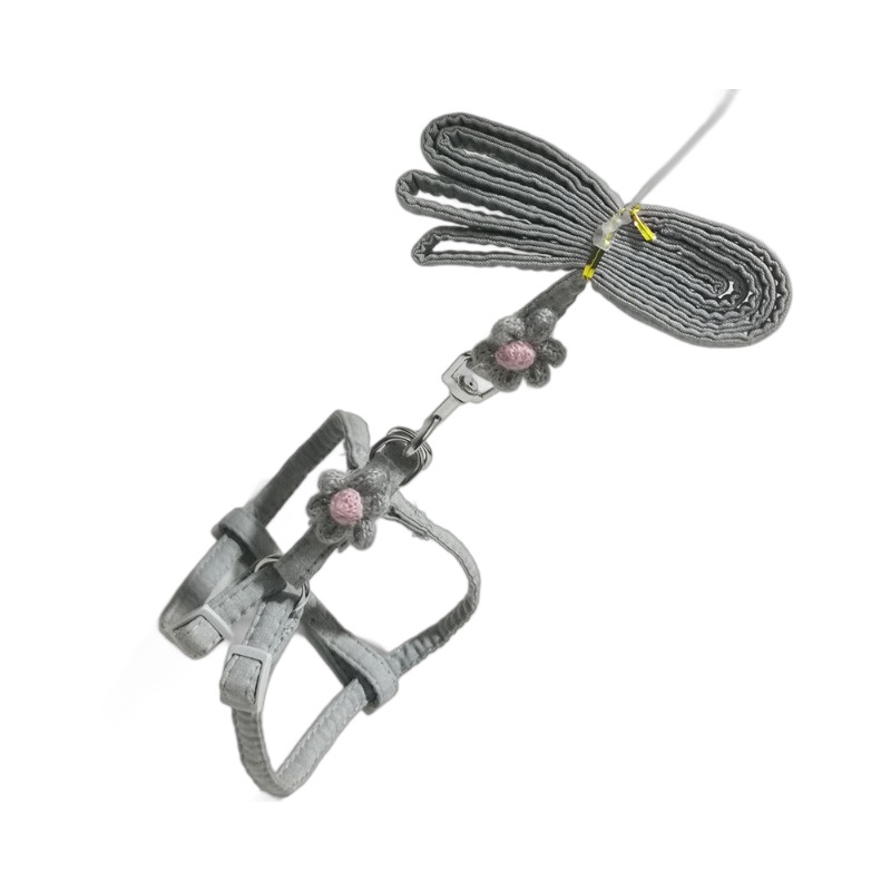 Pet Teddy Pomeranian Cat Walking Comfortable No Neck Strangulation Dog Leash Harness_voghion.com