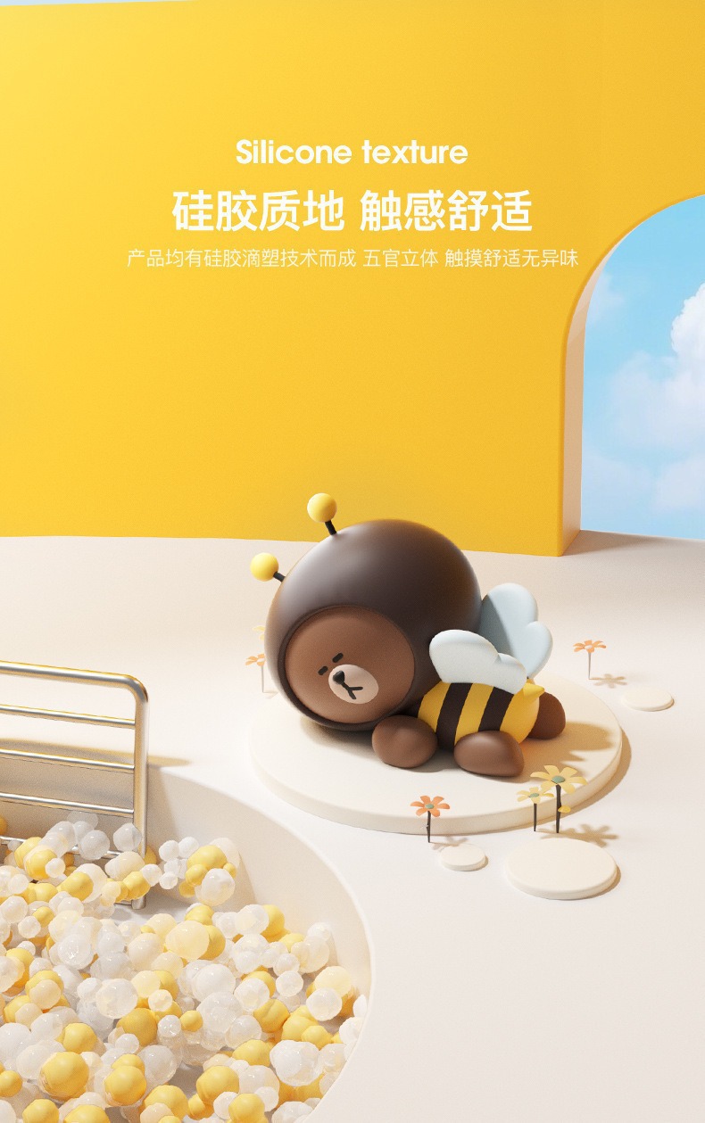 Brown Bear Car Interior High-End Luxury Cartoon Decoration Ornaments Car Accessories Wholesale