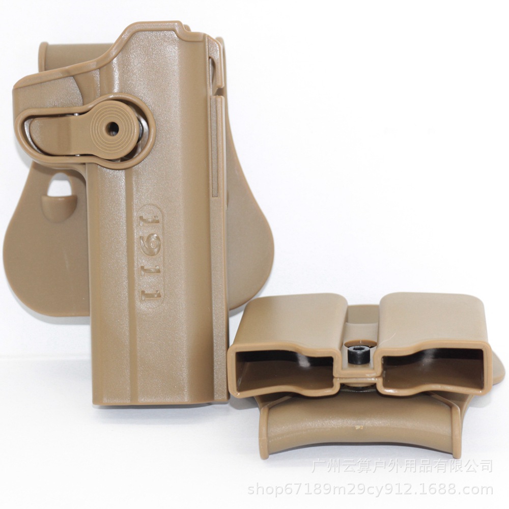 Fábrica directa IMI funda de plástico Colt 1911 funda de bala universal cintura multifuncional de extracción rápida manga-negro