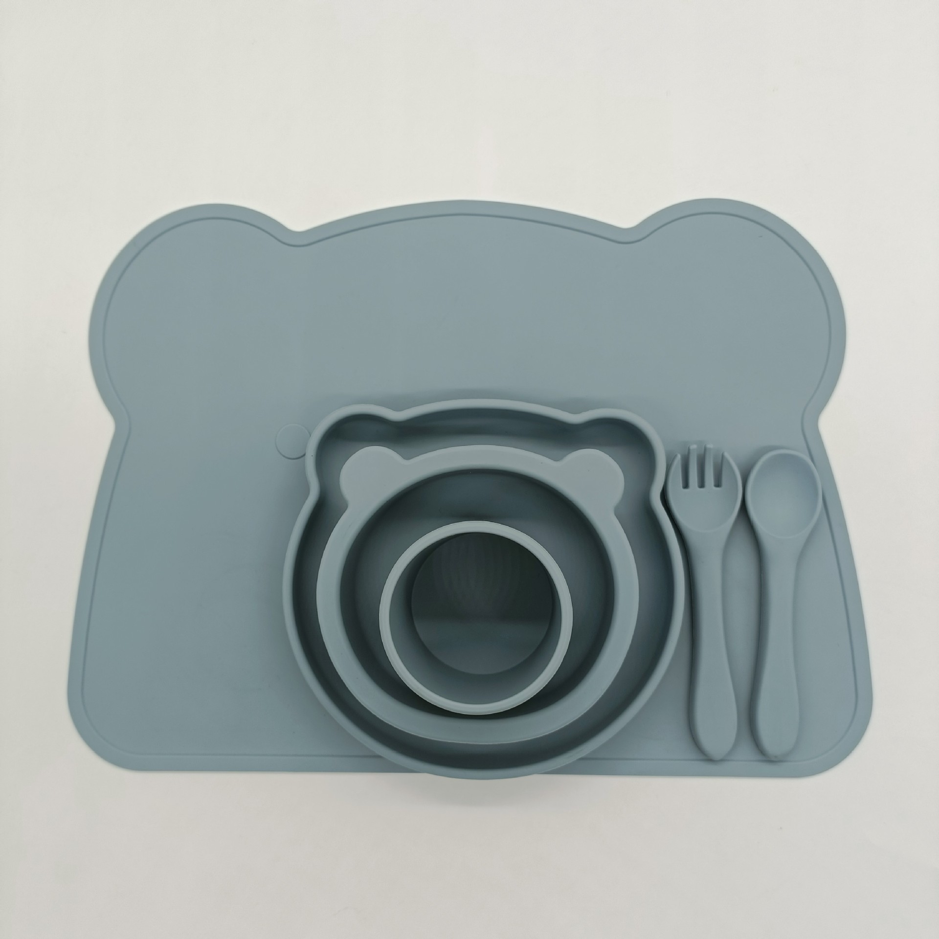 儿童吃饭碗盘勺子组合