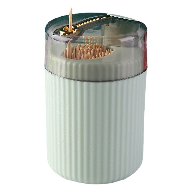Palillo automático caja de luz de lujo de plástico prensa palillo titular creativo hogar conveniente palillo puede palillo de dientes caja de almacenamiento