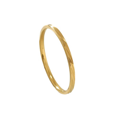 Cross-border titanium steel ring for women, fashionable and simple 2mm extremely fine pattern twill stainless steel couple ring plain ring jewelry