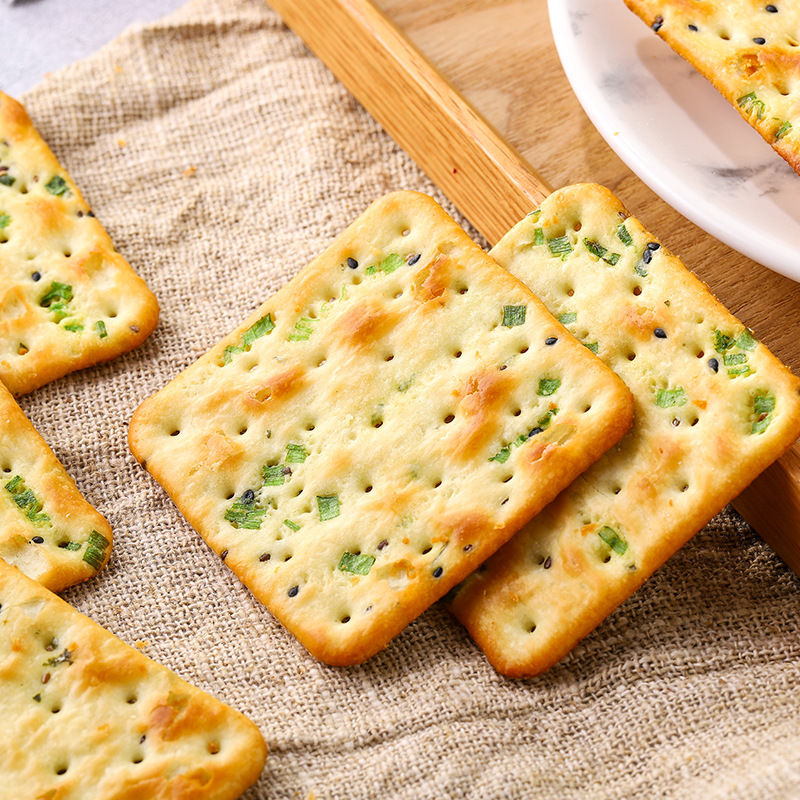 Tai Zhu Xiang chia seeds blue algae green onion soda crackers buckwheat pepper crackers in individual small packages meal replacement food without added sugar