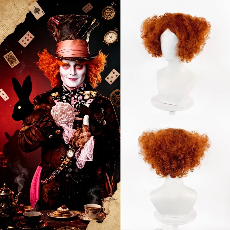 New cross-border Alice in Wonderland 2: Adventures in the Looking Glass Mad Hatter wig cosplay Halloween wig New cross-border Alice in Wonderland 2: Adventures in the Looking Glass Mad Hatter wig cosplay Halloween wig