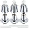 Electroplated 3 handles + base