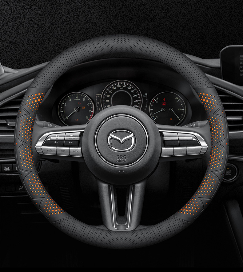 Suitable for Mazda 3 Angksera cx50 row cx4 cx30EV Atzma 6 leather steering wheel cover