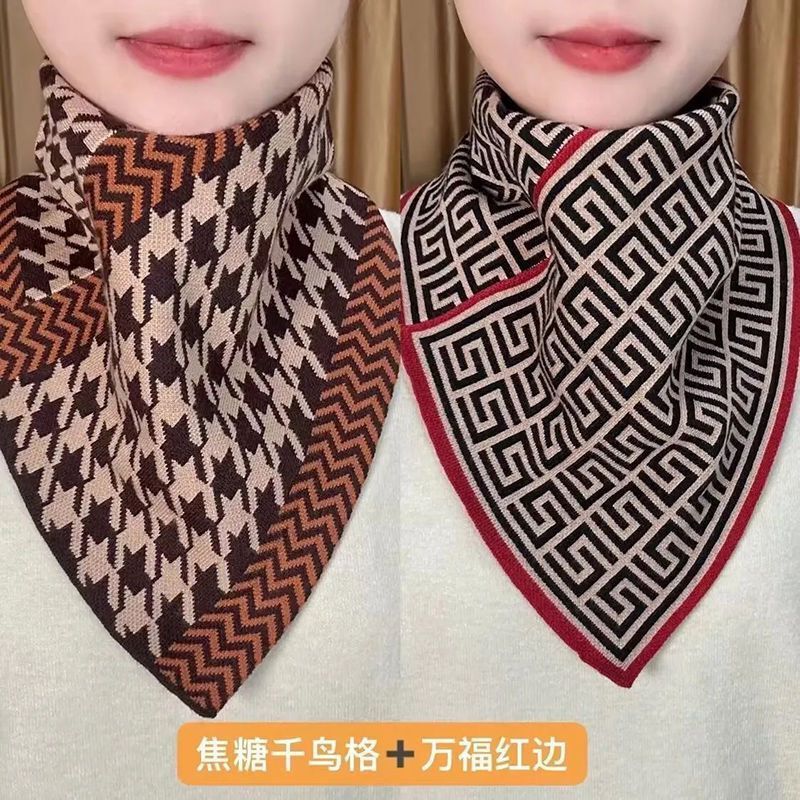 围脖新款尚时绒布秋冬季护颈韩版防寒百搭脖套保暖气质三角围巾|undefined