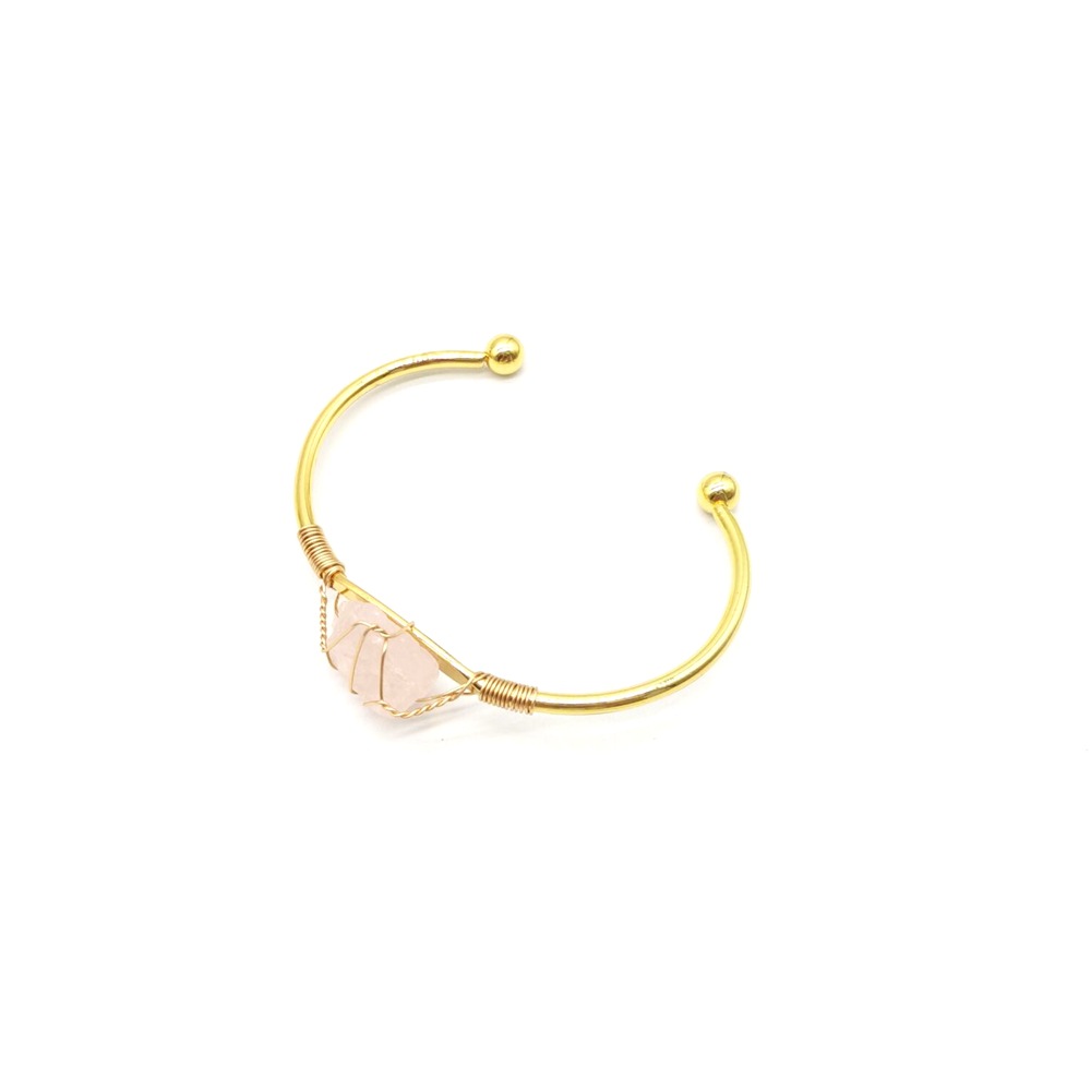 Retro Geometric Metal Plating Crystal Bangle 1 Piece