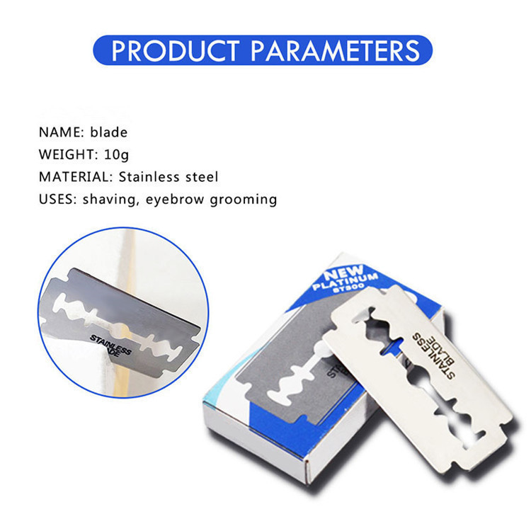 Old-fashioned Stainless Steel Razor Blade Manual Razor Blade Double-sided Razor Blade Razor Blade YQ-252