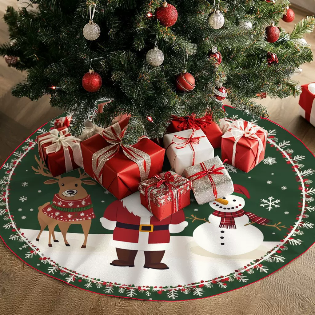 跨境爆款ins风圣诞树裙毛绒树底围裙节日派对场景圣诞装饰品批发