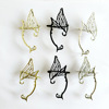 Fashionable accessory, earrings, metal retro ear clips, European style, suitable for import