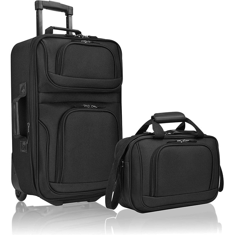 New Trolley Suitcase Fabric Expandable Carry-On Luggage Rolling Suitcase Two-Wheel Set