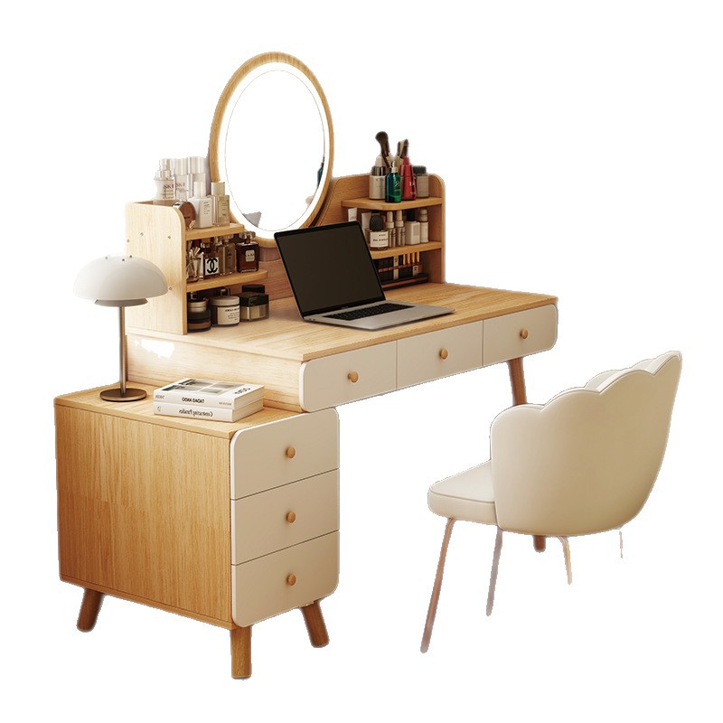 Wardrobe dormitorio armario doméstico pequeño estilo moderno simple y ligero estilo de lujo mesa de tocador cajón de almacenamiento image 6