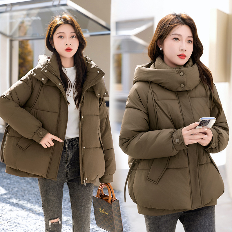 katoen voor vrouwen, 2024 nieuwe stijl, klein modieus, stijlvol, losse en dikke damesjas, broodjas, donsjas_voghion.com