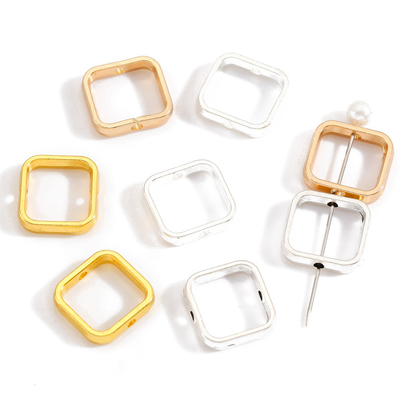 DIY Handmade Jewelry Accessories Square Frame Beads Bracelet Necklace Set Bead Ring through Hole Bead Ring R244 DIY Handmade Jewelry Accessories Square Frame Beads Bracelet Necklace Set Bead Ring through Hole Bead Ring R244