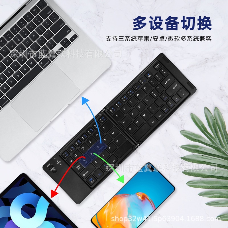 ワイヤレス Bluetooth 折りたたみキーボードとマウスセットタブレット電話ユニバーサルガールタイピングオフィスサイレントキーボード|undefined