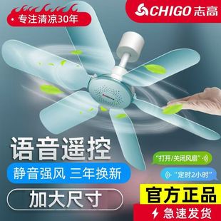 Chigo Small Ceiling Fan Dormitory Student Bedroom Bed 6-Blade Household Large Wind Mini Ceiling Mosquito Net Electric Fan Small