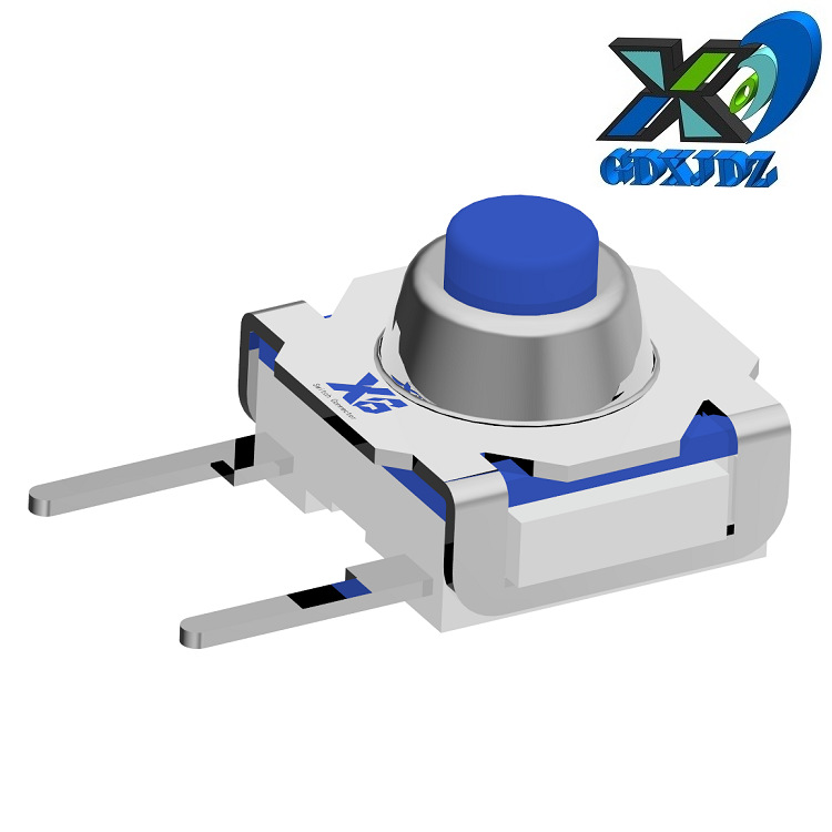 卧插防水开关 侧面两脚防水轻触开关 侧按轻触开关防水7.5x7.2