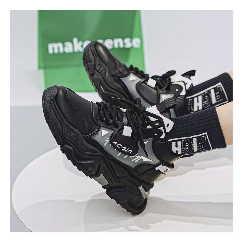 Giày nam cao cổ Martin trẻ trung, giày thể thao casual cổ cao tăng chiều cao, đế cao 3 cm — C73 màu đen, C73 trắng chi tiết 14