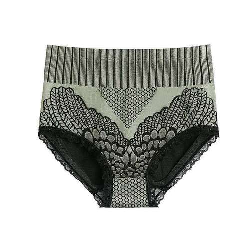 Cross-border palace underwear for women 2.0 second generation lace large size high waist tummy control butt lift women's briefs cotton bottom crotch