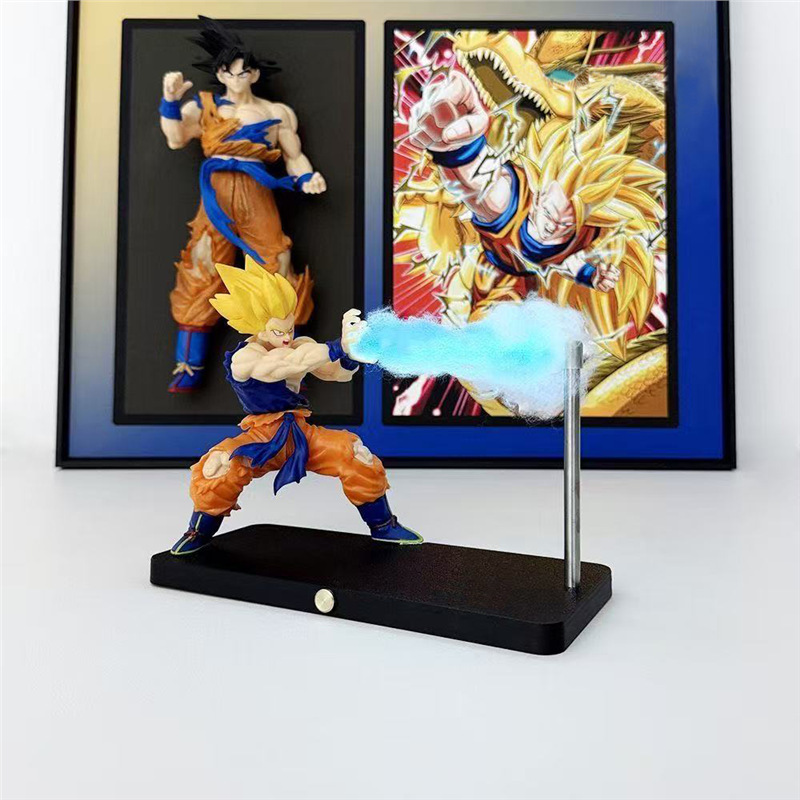 Siete bolas de dragón alrededor de tortuga qigong goku onda de impacto lámpara de noche magnética carot atmósfera sensación de decoración de lámpara de noche