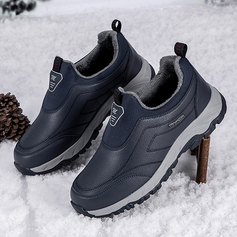 Zapatos de invierno de mediana edad nuevos zapatos de deporte de ancianos con zapatos de algodón de lana, zapatos casuales de papá, calentamiento de mamá