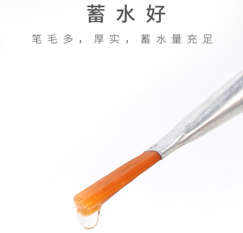 工厂直销 红杆尼龙毛油画笔 单支水粉丙烯绘画彩绘笔排笔油画笔