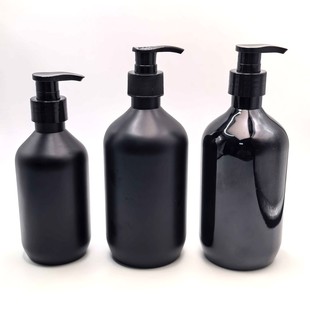 350ml 500ml High-Looking Thick-Walled Black Frosted Transparent Frosted Shampoo and Shower Gel Sub-Bottling Bottle