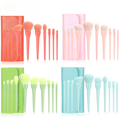 弄影10支糖果系列化妝刷  工廠直銷 啞光膠柄 速干軟毛  化妝工具