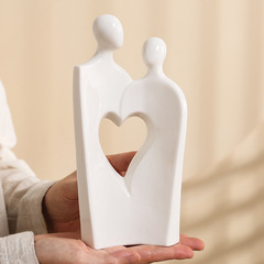 Modern Minimalist Home Abstract Accent Piece Creative Light Luxury Living Room Bookshelf Art Decor for New Couples Wedding Gift