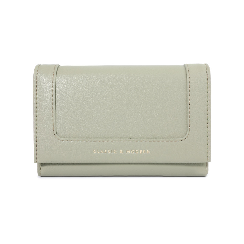 Nuevo tipo corto de cartera de damas, bolso en una cartera multi-tarjeta, cartera de gran capacidad, cartera casual de alto valor facial, cartera