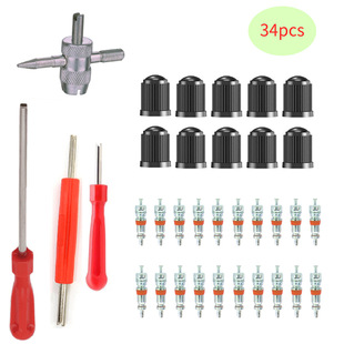 Tire valve core removal installation kit double single head valve core remover tire repair tool suit