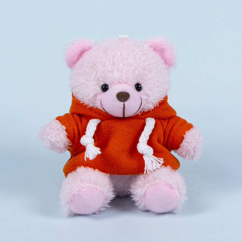 Lindo osito llavero colgante regalo creativo muñecas de peluche vestidas osito de peluche colgante de mochilas escolares para parejas