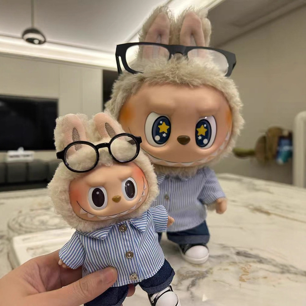 58 muñeca ropa 38CM muñeca labubu40 muñeca de algodón muñeca peluche con colgantes juguetes de caja ciega